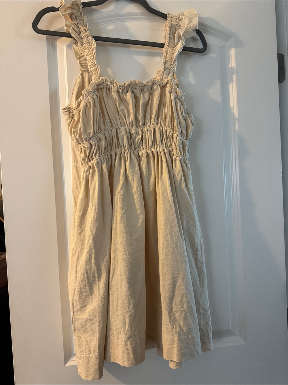 Cream Ruffle-Strap Midi Dress - Picture 2 of 5
